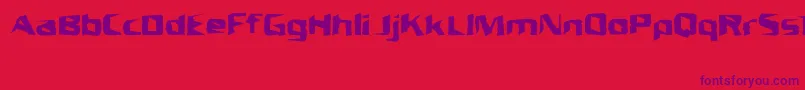 Unrespon Font – Purple Fonts on Red Background