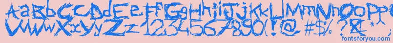 fuente Abstractclassicfont – Fuentes Azules Sobre Fondo Rosa