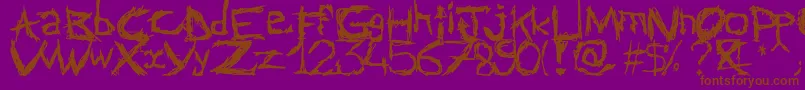 Abstractclassicfont Font – Brown Fonts on Purple Background