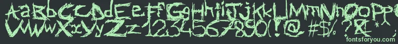 Abstractclassicfont Font – Green Fonts on Black Background