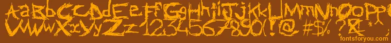 Abstractclassicfont Font – Orange Fonts on Brown Background
