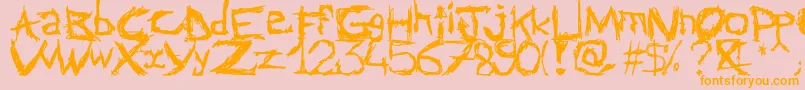 fuente Abstractclassicfont – Fuentes Naranjas Sobre Fondo Rosa