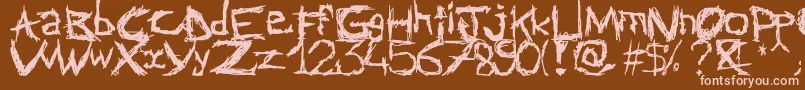 Abstractclassicfont Font – Pink Fonts on Brown Background