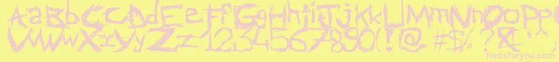 Abstractclassicfont Font – Pink Fonts on Yellow Background