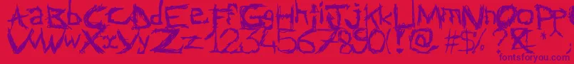 Abstractclassicfont Font – Purple Fonts on Red Background