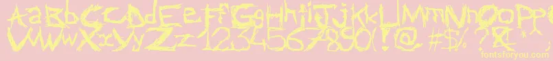 Abstractclassicfont Font – Yellow Fonts on Pink Background