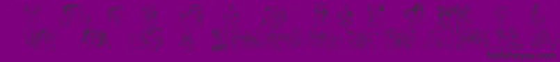 TrendyPornography-Schriftart – Schwarze Schriften auf violettem Hintergrund