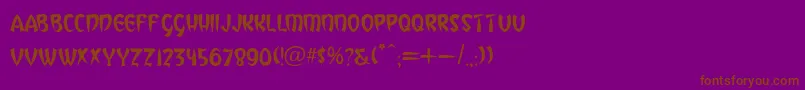 VegasDesert Font – Brown Fonts on Purple Background