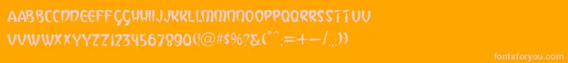 VegasDesert Font – Pink Fonts on Orange Background