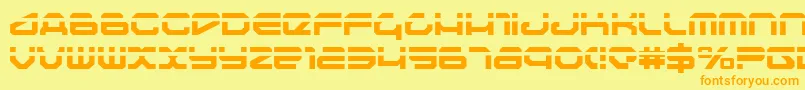 Travelerl Font – Orange Fonts on Yellow Background