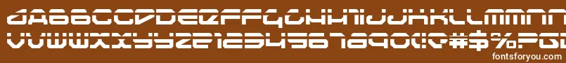 Travelerl Font – White Fonts on Brown Background