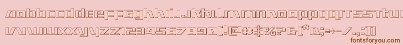 Police Ultramarines3D – polices brunes sur fond rose