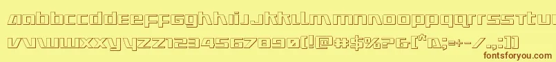 Ultramarines3D Font – Brown Fonts on Yellow Background