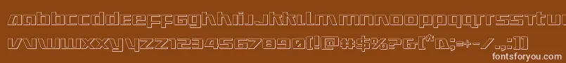 Ultramarines3D Font – Pink Fonts on Brown Background
