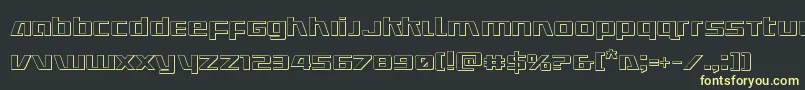 Ultramarines3D Font – Yellow Fonts on Black Background
