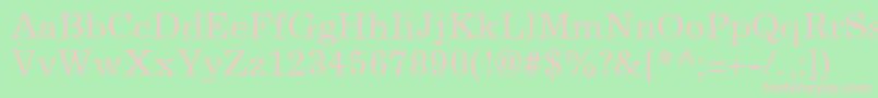 ExcelsiorLtRoman Font – Pink Fonts on Green Background