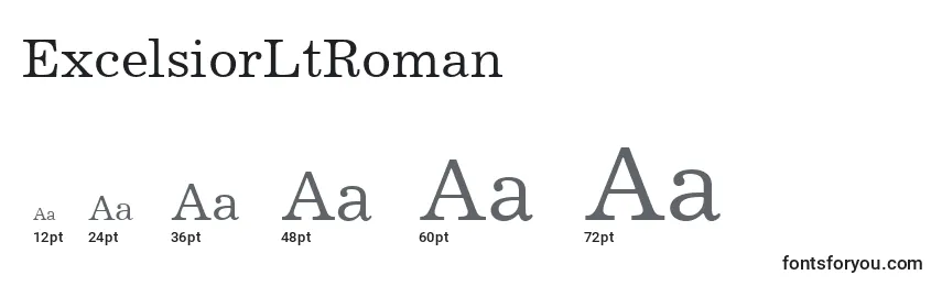 ExcelsiorLtRoman Font Sizes