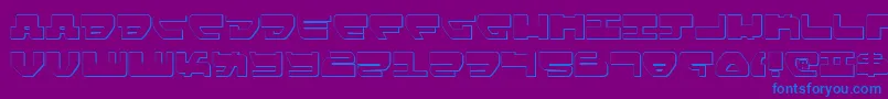 Lovev2s Font – Blue Fonts on Purple Background