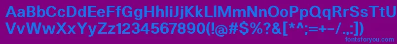 HeltarDemibold Font – Blue Fonts on Purple Background