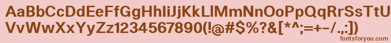 HeltarDemibold Font – Brown Fonts on Pink Background
