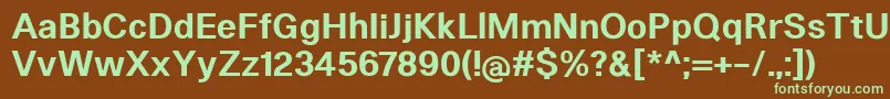 Шрифт HeltarDemibold – зелёные шрифты на коричневом фоне