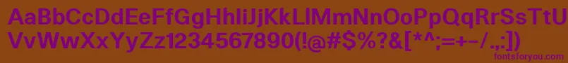HeltarDemibold-fontti – violetit fontit ruskealla taustalla