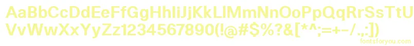 HeltarDemibold Font – Yellow Fonts on White Background