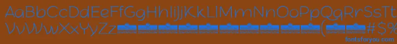 ArturoThinTrial Font – Blue Fonts on Brown Background