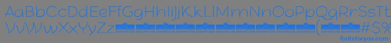 ArturoThinTrial Font – Blue Fonts on Gray Background