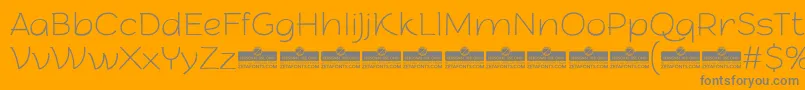 ArturoThinTrial Font – Gray Fonts on Orange Background