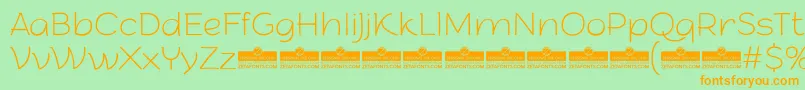 ArturoThinTrial Font – Orange Fonts on Green Background