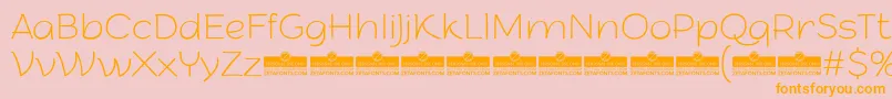 ArturoThinTrial Font – Orange Fonts on Pink Background