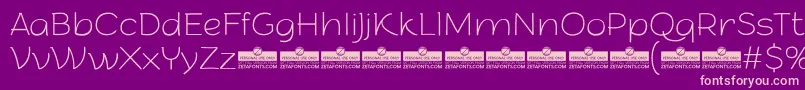 ArturoThinTrial Font – Pink Fonts on Purple Background