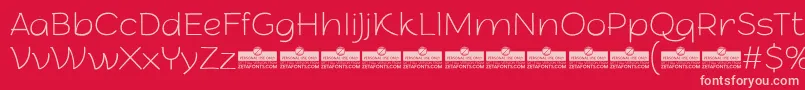 ArturoThinTrial Font – Pink Fonts on Red Background