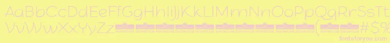 ArturoThinTrial Font – Pink Fonts on Yellow Background