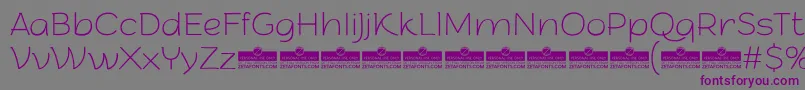 ArturoThinTrial Font – Purple Fonts on Gray Background