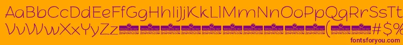 ArturoThinTrial Font – Purple Fonts on Orange Background