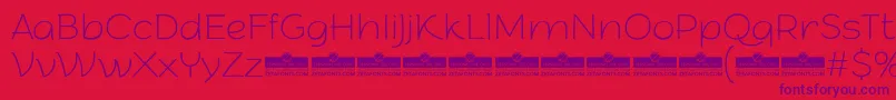 ArturoThinTrial Font – Purple Fonts on Red Background
