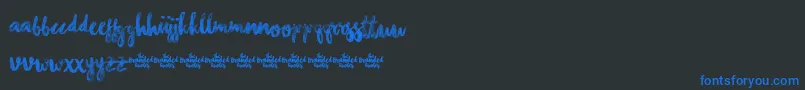 ChasingEmbersDemoVersion Font – Blue Fonts on Black Background