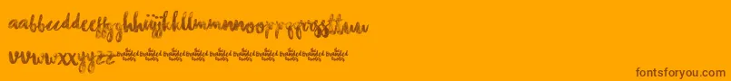 ChasingEmbersDemoVersion Font – Brown Fonts on Orange Background