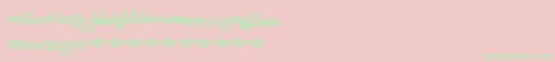 ChasingEmbersDemoVersion Font – Green Fonts on Pink Background