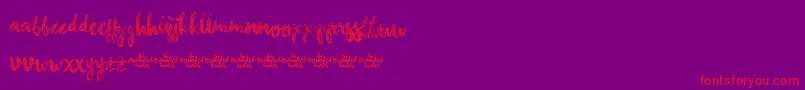 ChasingEmbersDemoVersion Font – Red Fonts on Purple Background