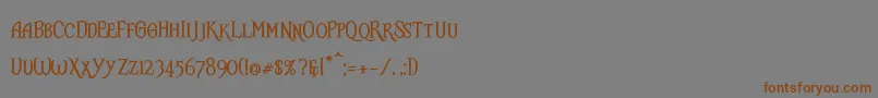 RmGinger-fontti – ruskeat fontit harmaalla taustalla