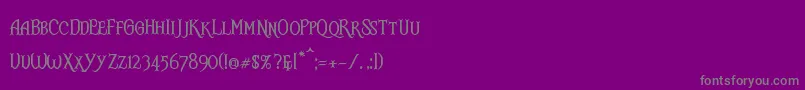 RmGinger-Schriftart – Graue Schriften auf violettem Hintergrund