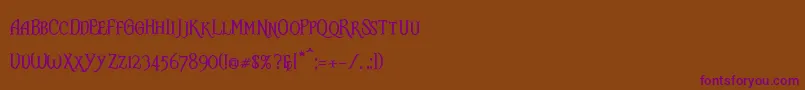 RmGinger Font – Purple Fonts on Brown Background