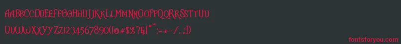 RmGinger Font – Red Fonts on Black Background