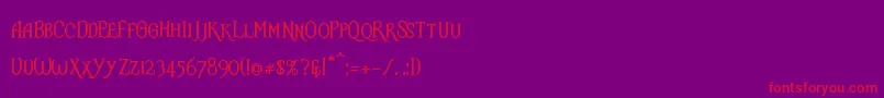 RmGinger Font – Red Fonts on Purple Background