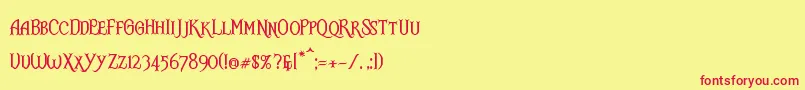RmGinger Font – Red Fonts on Yellow Background