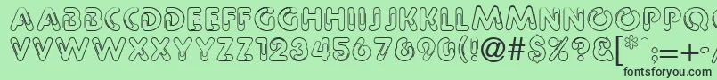 Paprclip Font – Black Fonts on Green Background