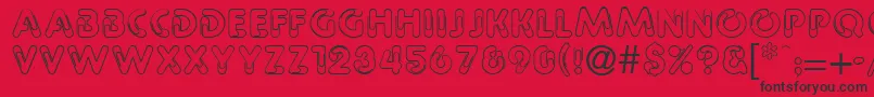 Paprclip Font – Black Fonts on Red Background